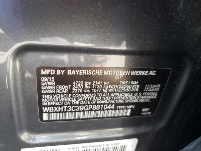 2016 BMW X1 WBXHT3C39GP881044