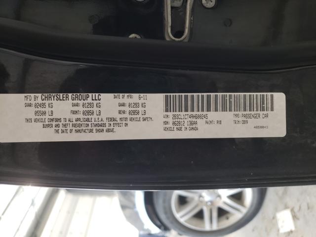 2011 DODGE CHARGER PO 2B3CL1CT4BH600245