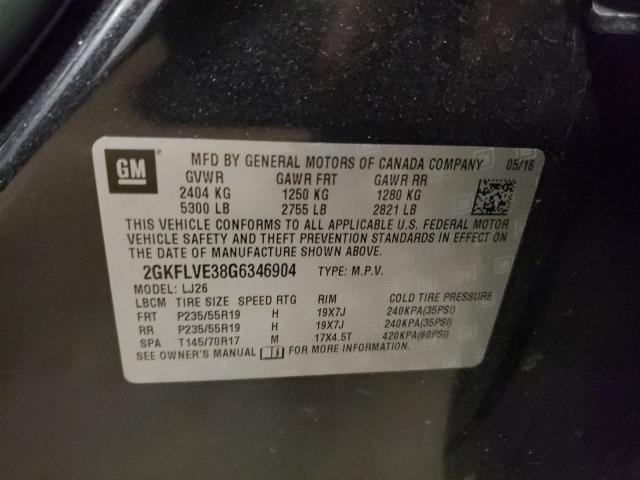 2016 GMC TERRAIN DE 2GKFLVE38G6346904