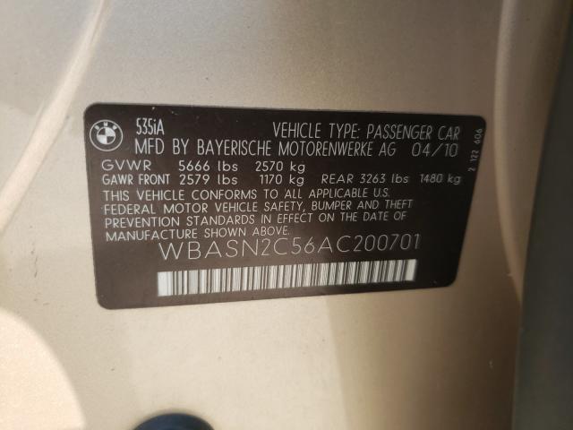 2010 BMW 535 GT WBASN2C56AC200701