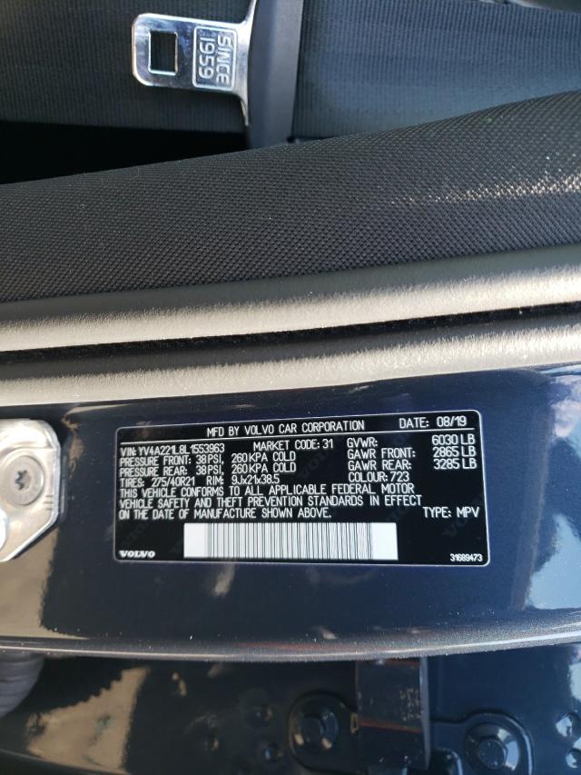 2020 VOLVO XC90 T6 IN YV4A221L8L1553963