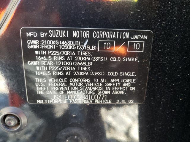 2011 SUZUKI GRAND VITA JS3TE0D22B4100771