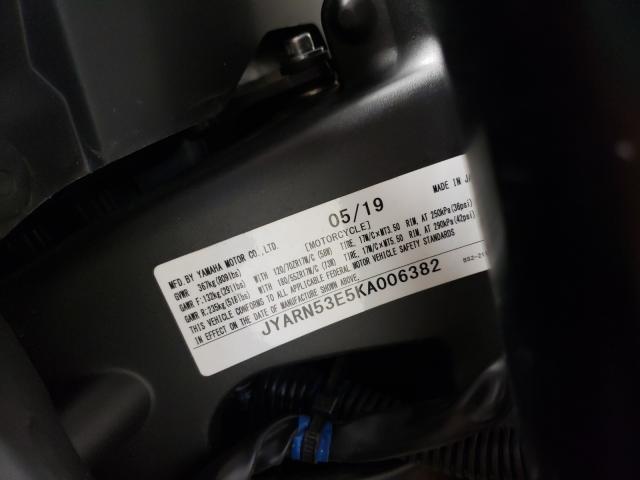 2019 YAMAHA MT09 JYARN53E5KA006382