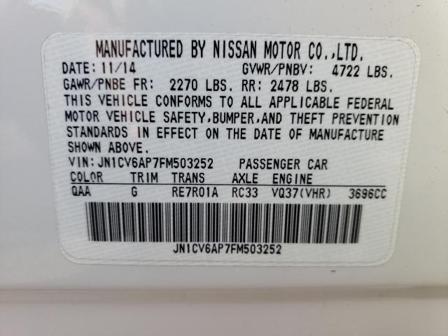 2015 INFINITI Q40 JN1CV6AP7FM503252