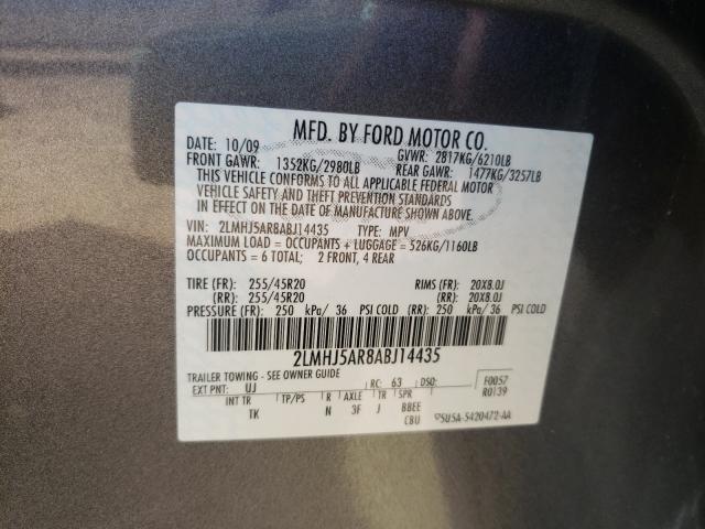 2010 LINCOLN MKT 2LMHJ5AR8ABJ14435