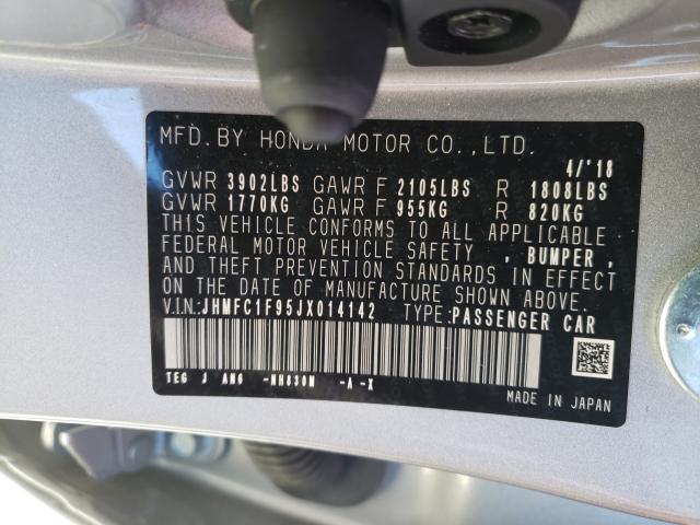 2018 HONDA CIVIC TOUR JHMFC1F95JX014142