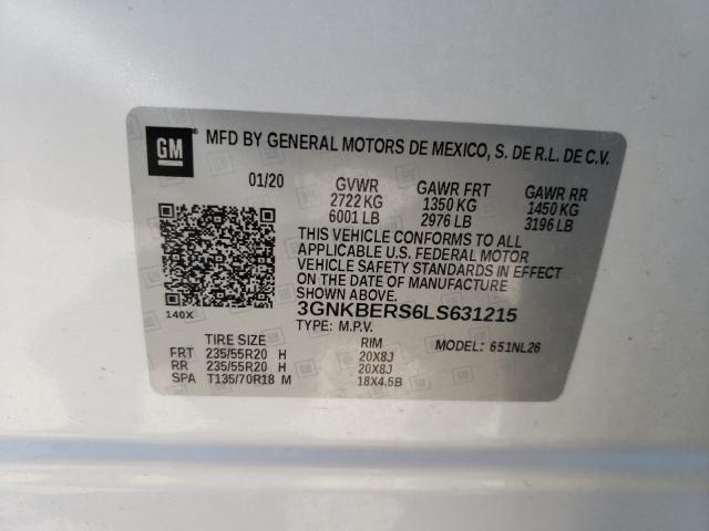 2020 CHEVROLET BLAZER RS 3GNKBERS6LS631215