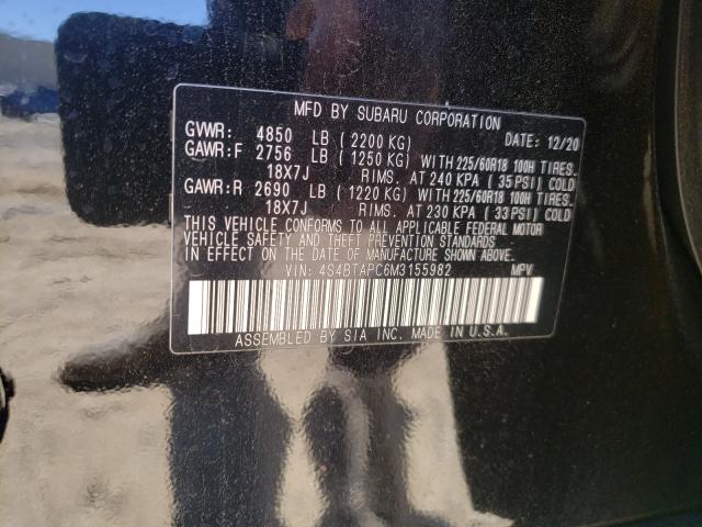 2021 SUBARU OUTBACK TO 4S4BTAPC6M3155982