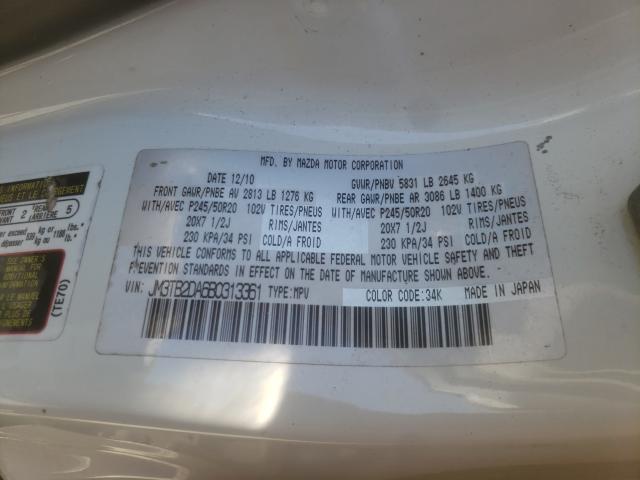 2011 MAZDA CX9 JM3TB2DA6B0313361