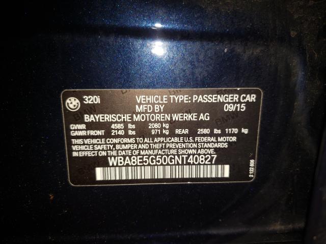 2016 BMW 320 XI WBA8E5G50GNT40827