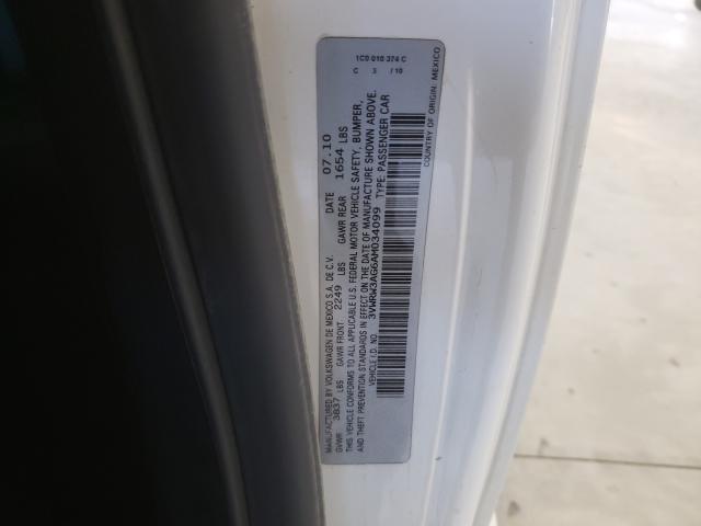 2010 VOLKSWAGEN NEW BEETLE 3VWRW3AG6AM034099