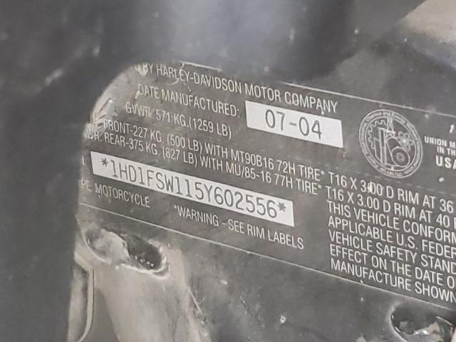 2005 HARLEY-DAVIDSON FLTRI 1HD1FSW115Y602556