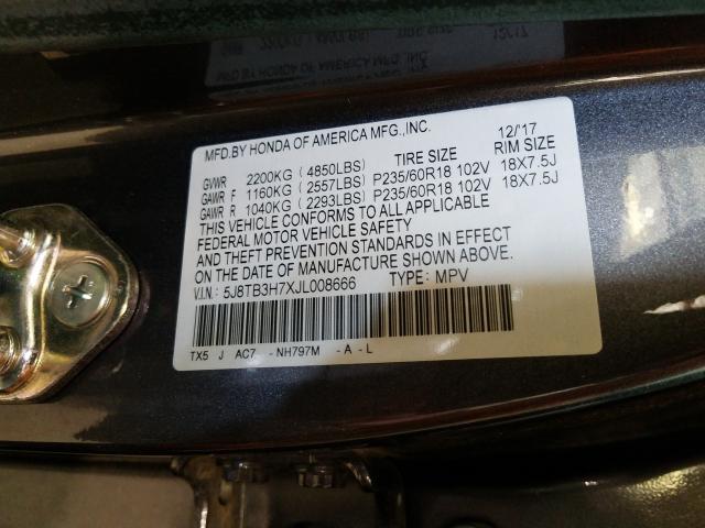 2018 ACURA RDX ADVANC 5J8TB3H7XJL008666