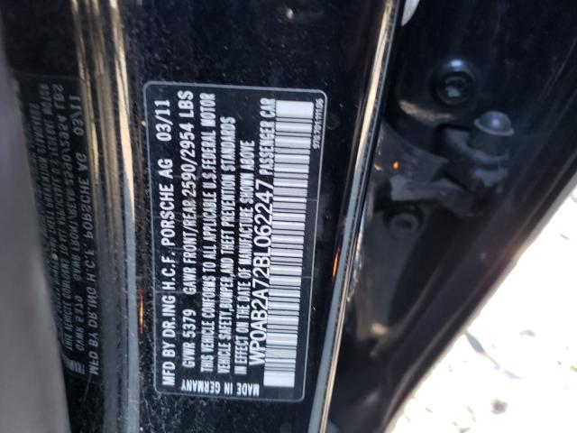 2011 PORSCHE PANAMERA WP0AB2A72BL062247