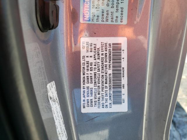 2012 HONDA CR-Z EX JHMZF1D63CS002276