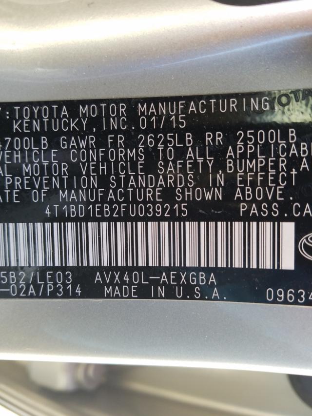 2015 TOYOTA AVALON HYB 4T1BD1EB2FU039215