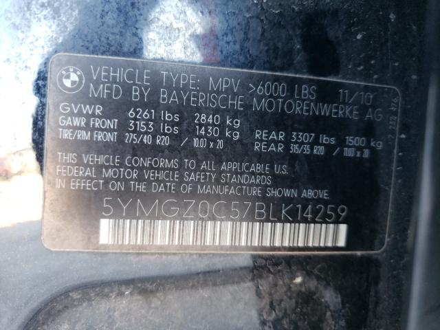 2011 BMW X6 M 5YMGZ0C57BLK14259