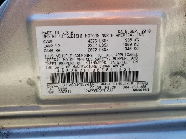 2011 MITSUBISHI GALANT FE 4A32B2FF9BE011821