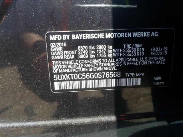 2016 BMW X5 XDR40E 5UXKT0C56G0S76568