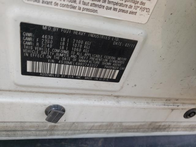 2011 SUBARU LEGACY 4S3BMEL68B2243332