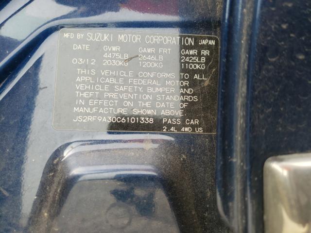 2012 SUZUKI KIZASHI SE JS2RF9A30C6101338