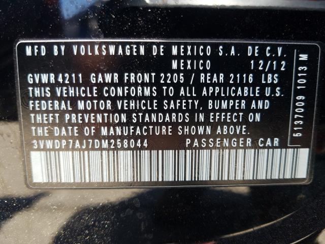 2013 VOLKSWAGEN JETTA 2.5 3VWDP7AJ7DM258044