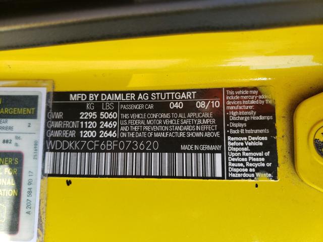 2011 MERCEDES-BENZ E 550 WDDKK7CF6BF073620