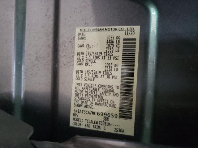 2021 NISSAN ROGUE SL 5N1AT3CA7MC699659