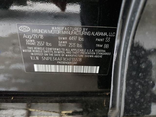 2019 HYUNDAI SONATA LIM 5NPE34AF1KH735518