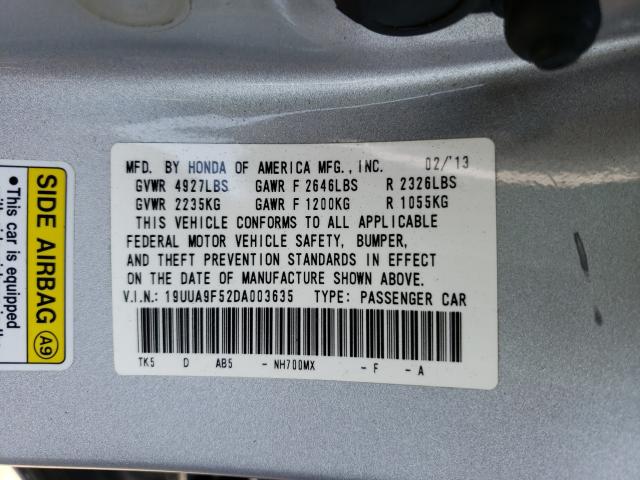 2013 ACURA TL TECH 19UUA9F52DA003635