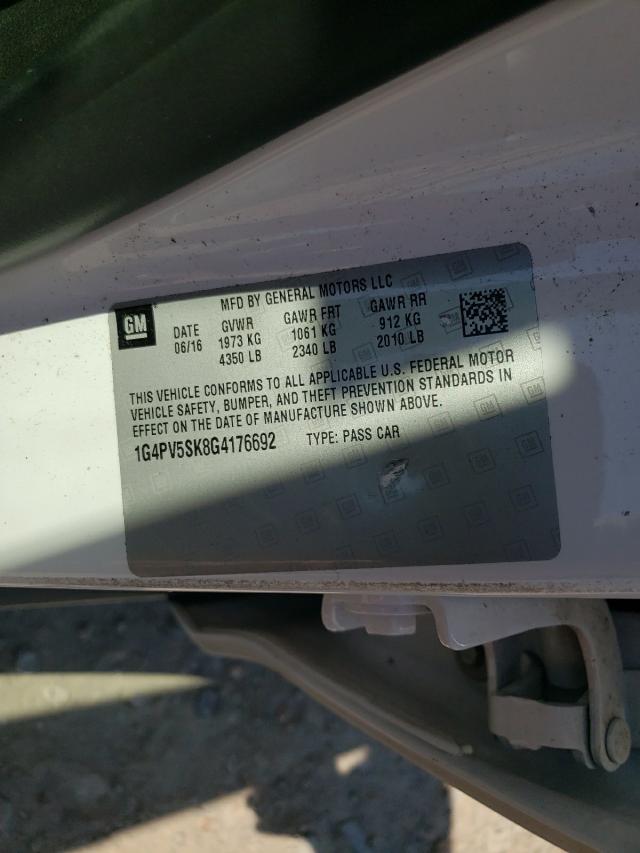 2016 BUICK VERANO 1SV 1G4PV5SK8G4176692
