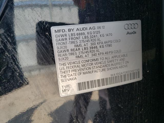 2013 AUDI Q7 PRESTIG WA1DGAFE6DD001748