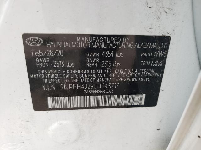 2020 HYUNDAI SONATA LIM 5NPEH4J29LH043717