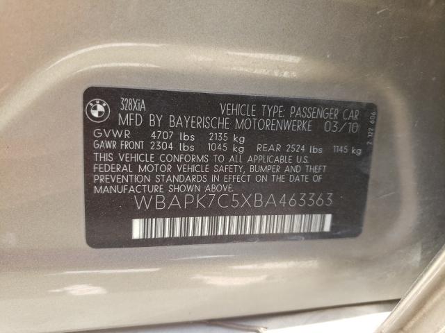 2011 BMW 328I WBAPK7C5XBA463363