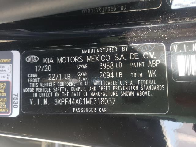 2021 KIA FORTE GT 3KPF44AC1ME318057