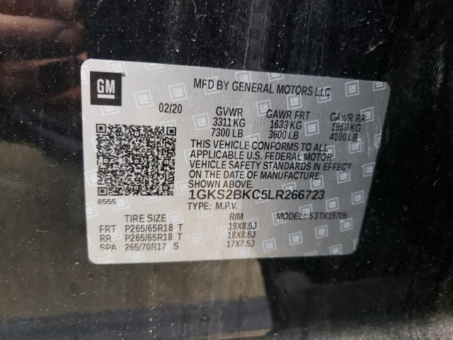 2020 GMC YUKON SLT 1GKS2BKC5LR266723