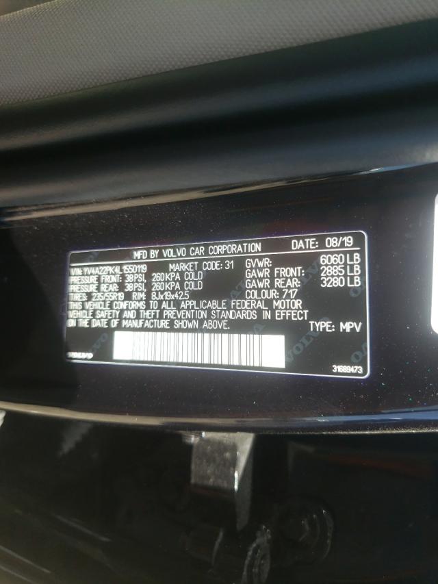 2020 VOLVO XC90 T6 MO YV4A22PK4L1550119