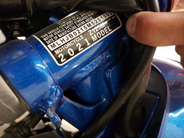 2021 HONDA Z125 M MLHJB0215M5201502