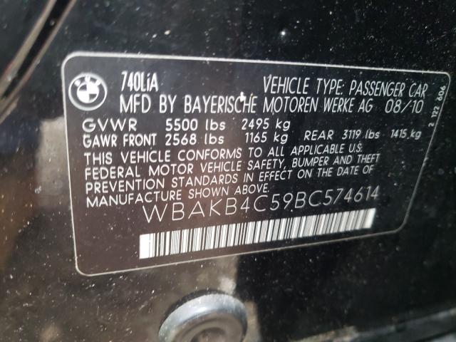 2011 BMW 740 LI WBAKB4C59BC574614