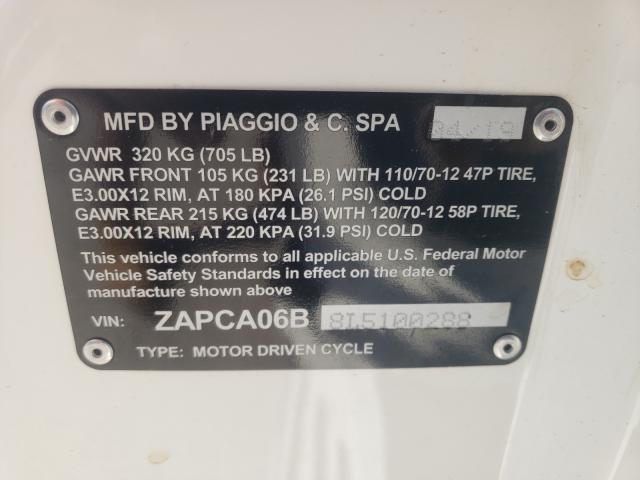 2020 VESPA PRIMAVERA ZAPCA06B8L5100288