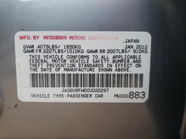 2012 MITSUBISHI LANCER GT JA32U8FW0CU020297