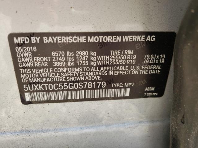 2016 BMW X5 XDR40E 5UXKT0C55G0S78179