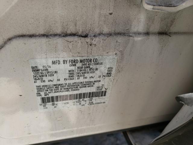2016 LINCOLN MKX SELECT 2LMTJ6KR2GBL70660
