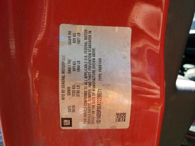 2010 CHEVROLET COBALT 1G1AD5F56A7228871