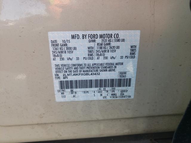 2016 LINCOLN MKX SELECT 2LMTJ6KPXGBL43432