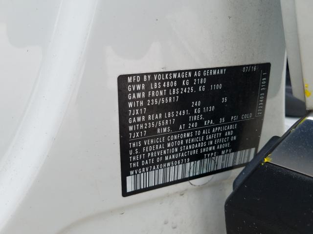 2017 VOLKSWAGEN TIGUAN WOL WVGRV7AX0HW506719