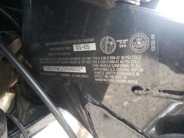 2005 HARLEY-DAVIDSON FLHTCI 1HD1FFW115Y640652