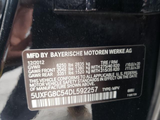 2013 BMW X6 5UXFG8C54DL592257