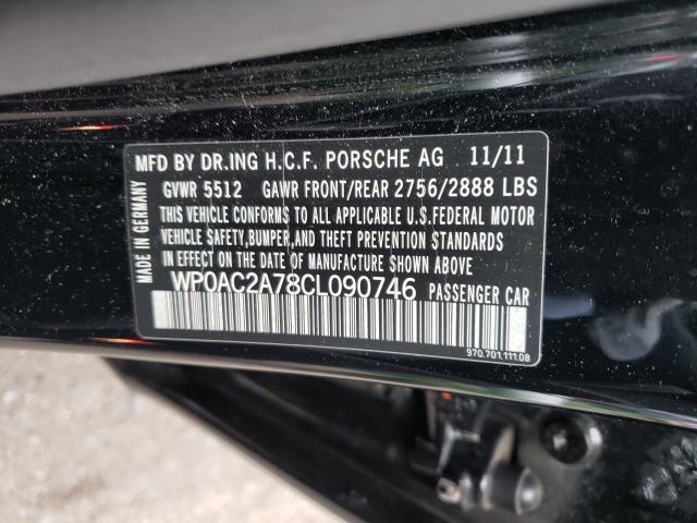 2012 PORSCHE PANAMERA T WP0AC2A78CL090746