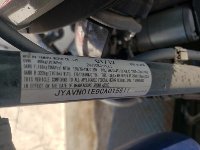 2012 YAMAHA XVS950 A JYAVN01E9CA015611